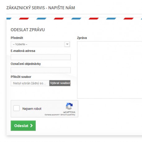 Zabezpečení kontaktního formuláře - PrestaShop